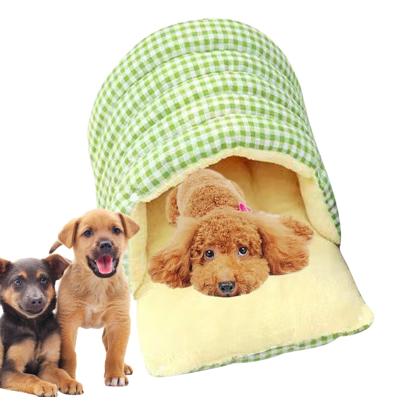 Cama de cueva para gatos, cama cubierta para gatos, linda cama extraíble y | cerrada para cachorros, bolsa de calor portátil para mascotas, accesorio de sueño lavable para sofá, cama, silla y suelo