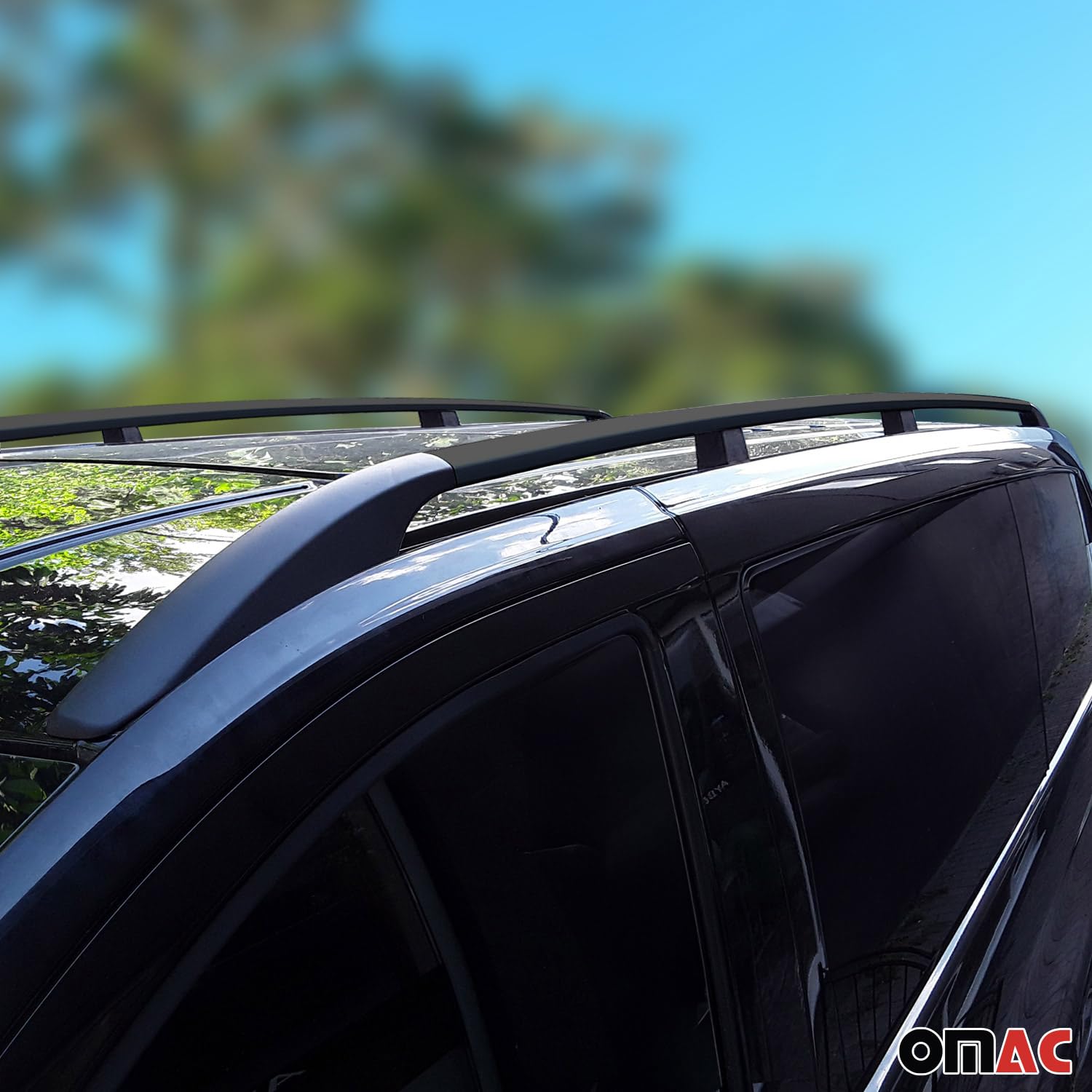 OMAC Rail Tetto Dachgepäckträger Relingträger compatibile con Jeep Renegade 2015-2024 Alu Nero