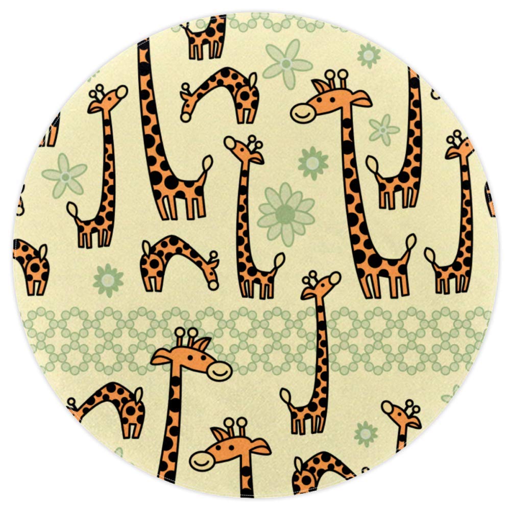 Tapis de sol doux girafe pour coin lecture de chambre enfant