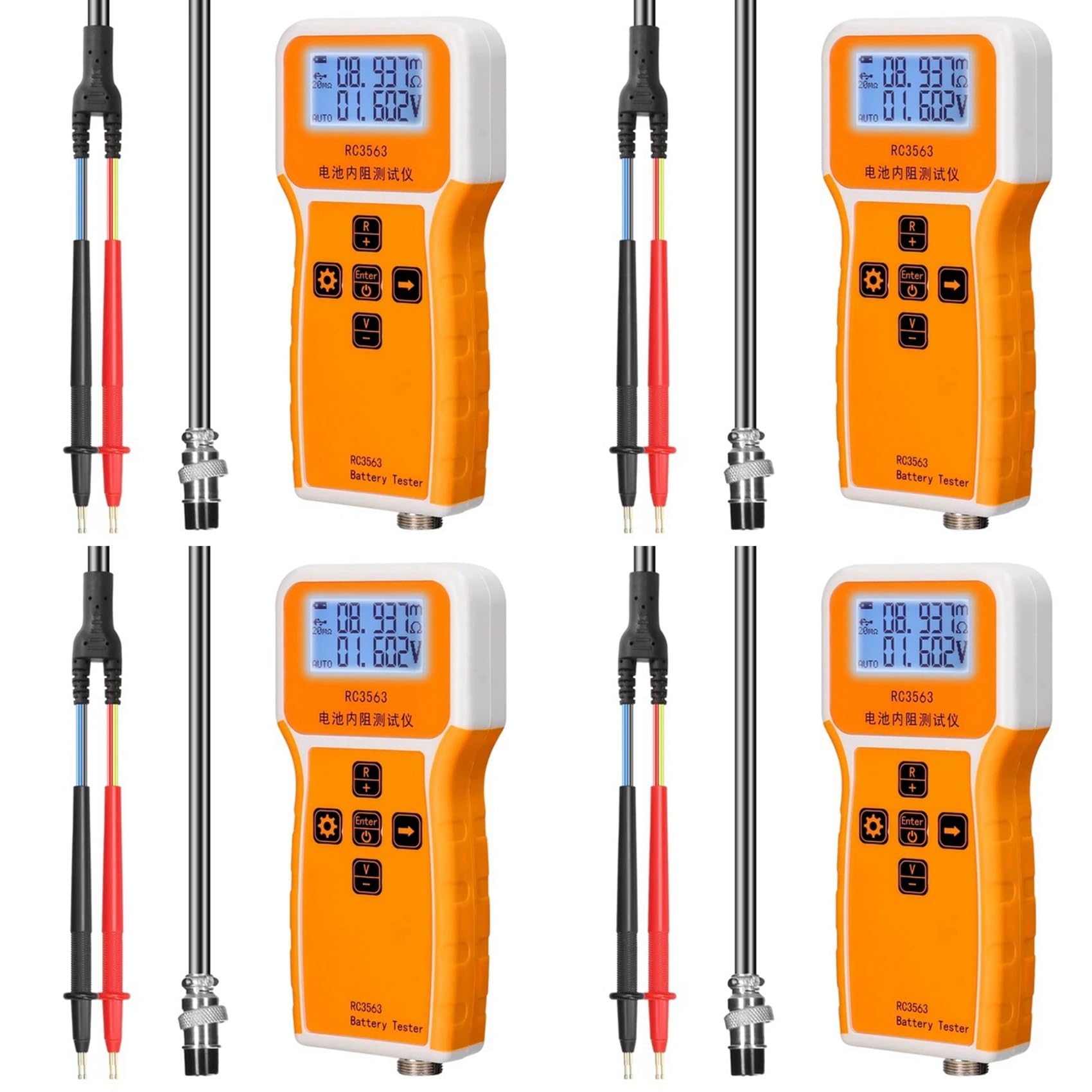 Jnchdghwa As Shown 4X Rc3563 Battery Voltage Internal Resistance Tester Trithium Lithium Iron Phosphate 18650 Battery Tester,Tester Probe