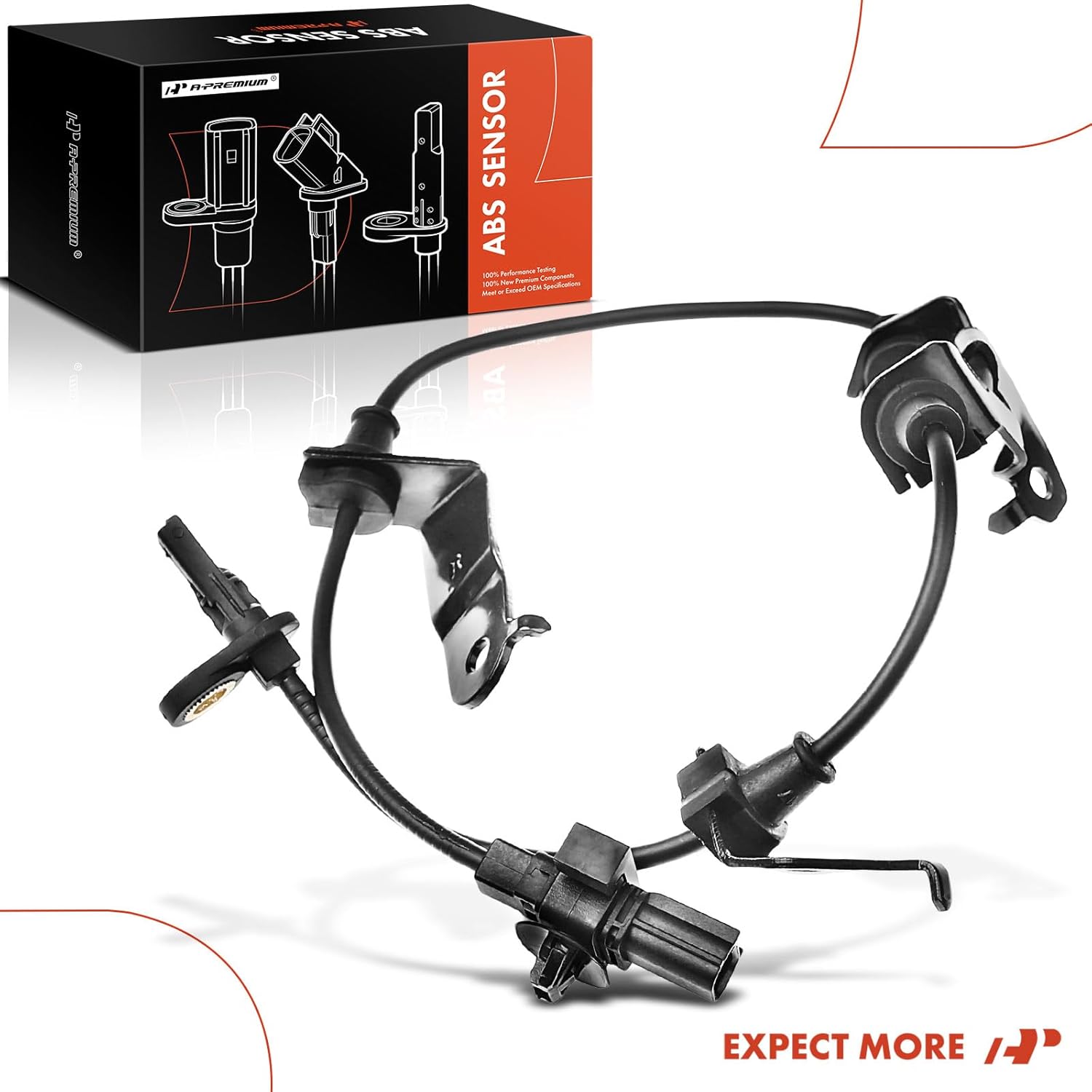 A-Premium ABS Wheel Speed Sensor Compatible with Acura & Honda Models - TSX 2009-2012, Accord 2008-2012 - Front Right Passenger Side, Replace# 57450-TA0-A01, 57450TA0A01