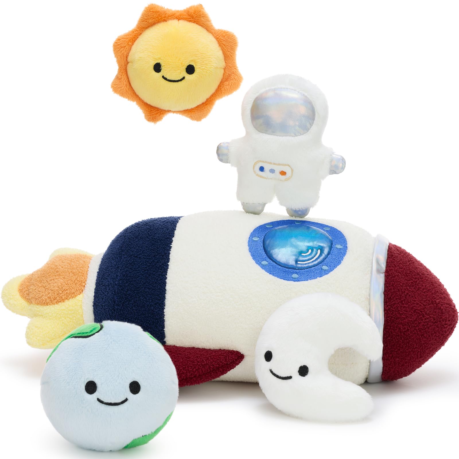 MorisMos 37cm Big Rocket Space Soft Toy Set, Large Cuddly Fluffy Astronaut Plush, Giant Stuffed Gift Kids Birthday — view 6