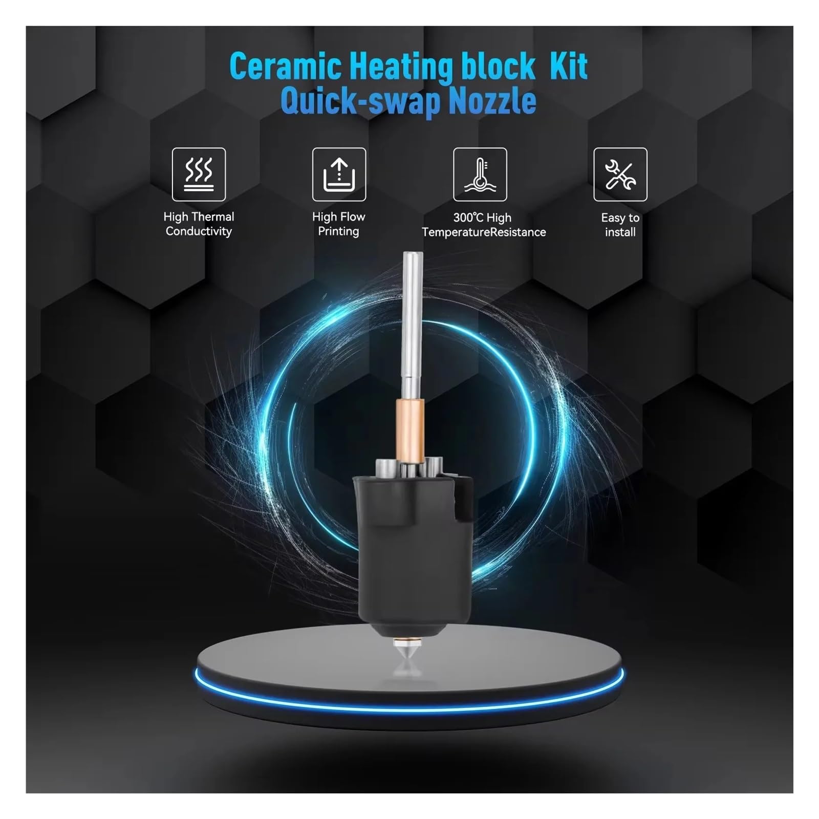 Ender 3 V3 Hotend Keramik Druckkopf Ender 3 V3 Plus Düse for Ender 3 V3 Plus Extruder Hot End for Ender 3-V3 Plus 3D Drucker(Hotend-2468)