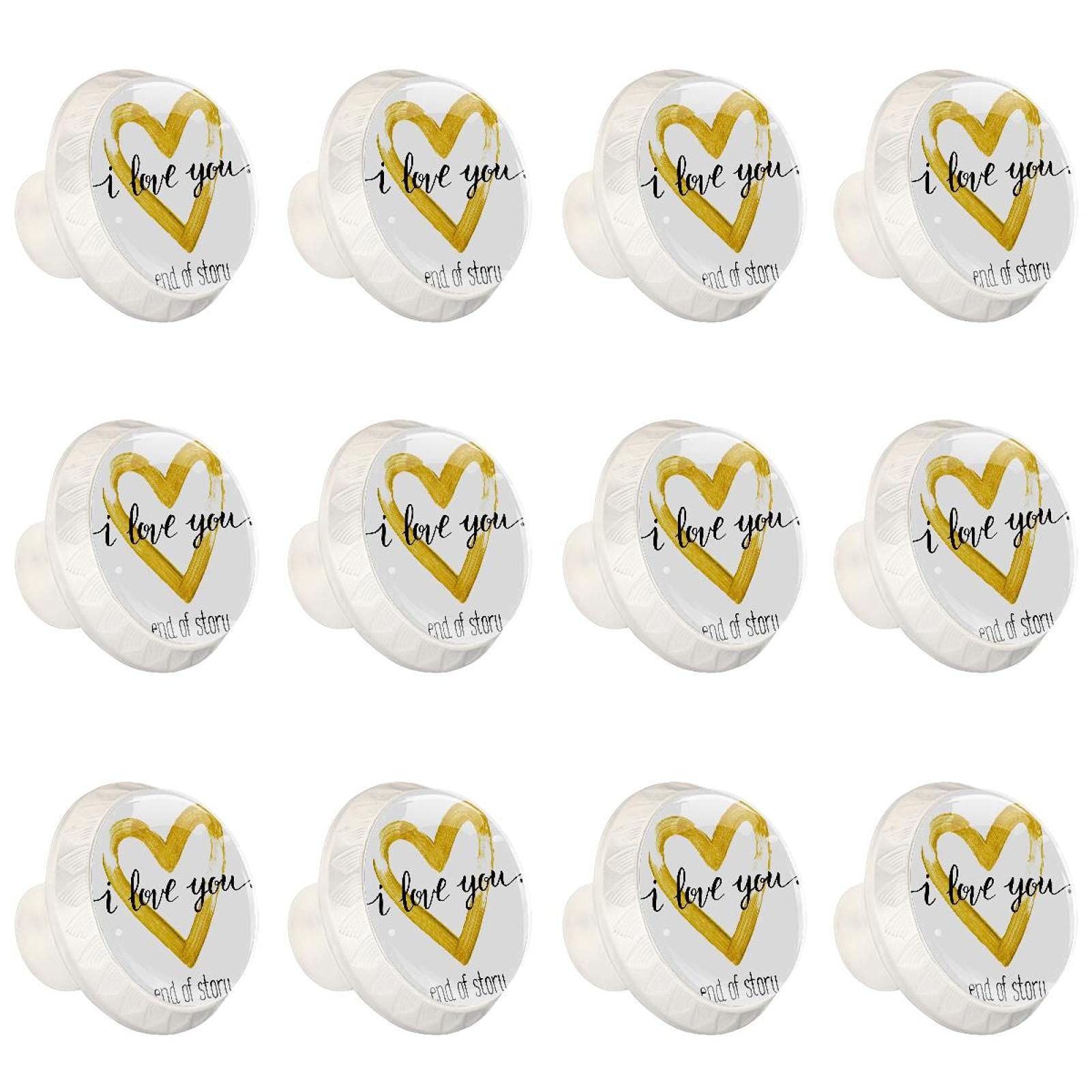 Boutons d'armoires de cuisine boutons décoratifs ronds tir de poignée placard x12