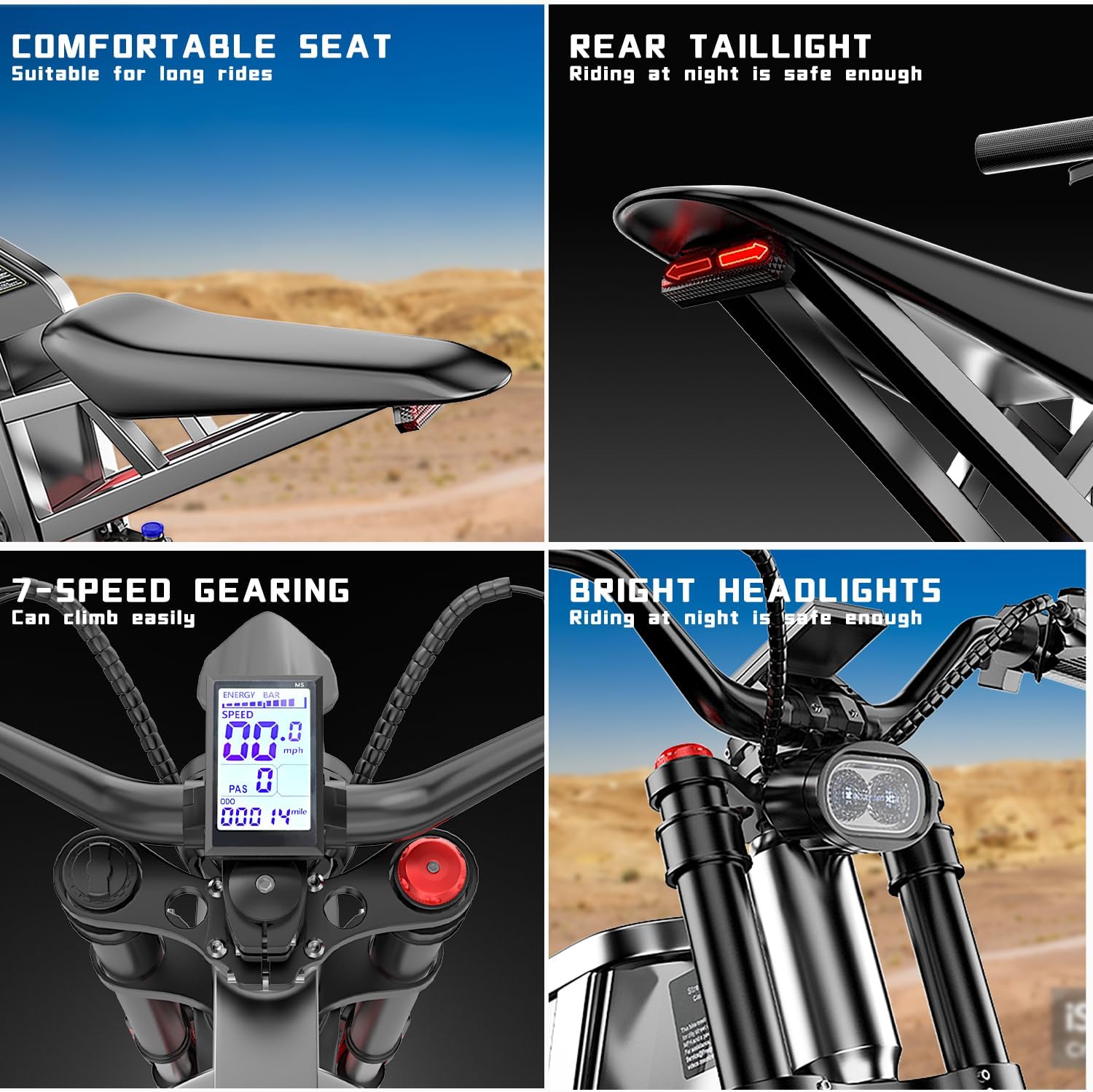 Freego Electric Dirt Bike Motorcycle for Adult Teens, 6000W(Peak) Motor,60V/30Ah Battery,50MPH Off Road Electric Bicycle, All-Terrain Dirt EBike, UL 2849 Certification Off-Road Bike