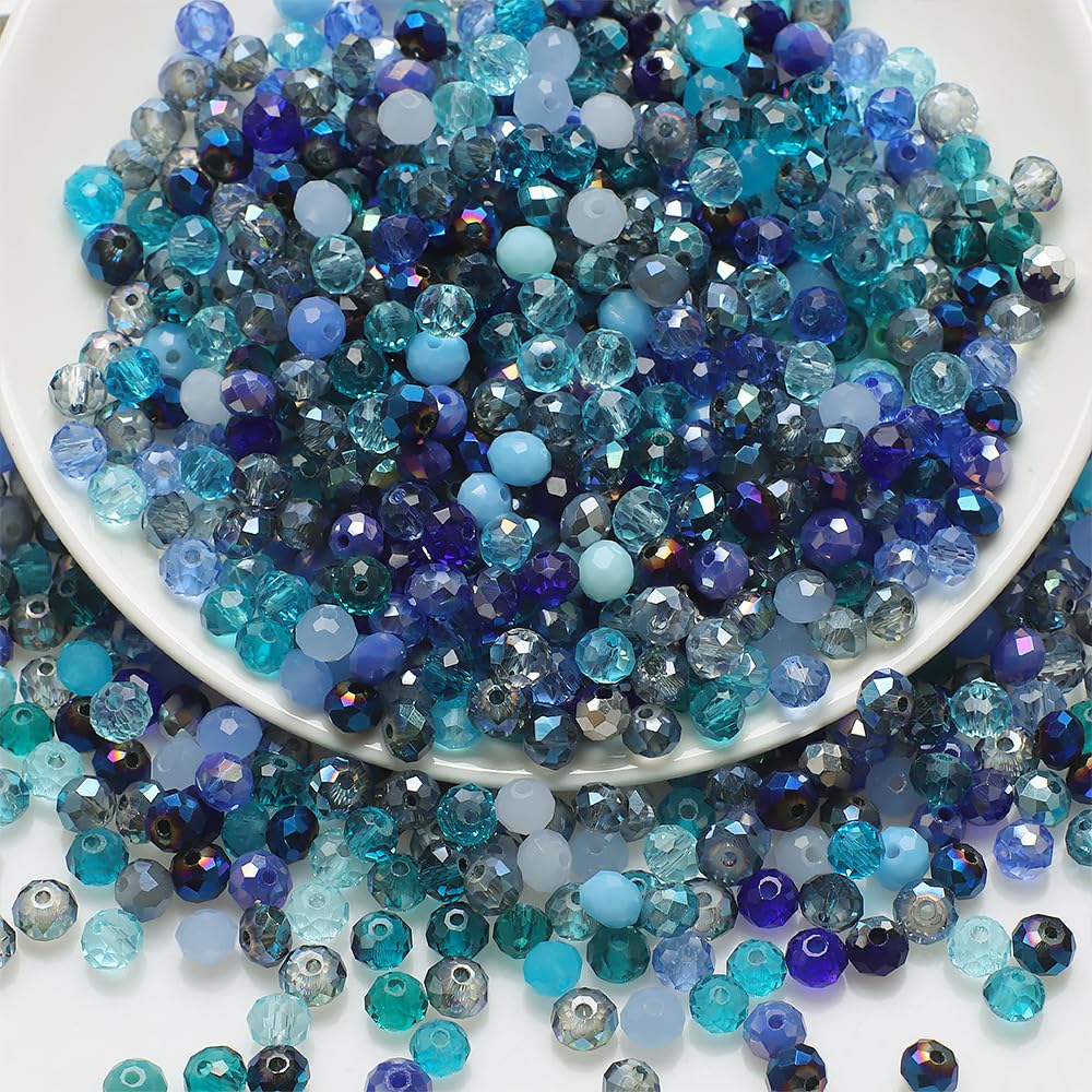 Lot De 1020 Perles En Verre Facettées Bleues - Pour Bijoux DIY, Marque TAIHOBO