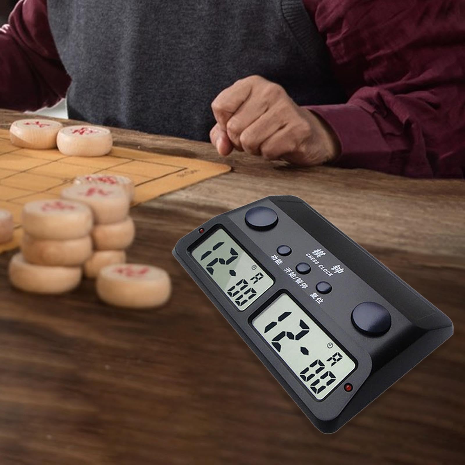 Reloj de tiempo de competición de ajedrez cuenta atrás para juegos de mesa, función de memoria