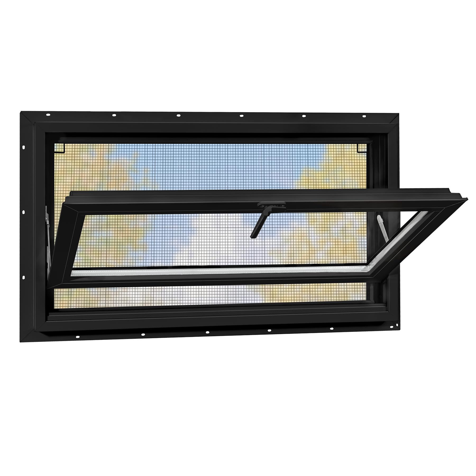 Ventana de vinilo para sótano con eficiencia energética y aislamiento térmico de doble vidrio