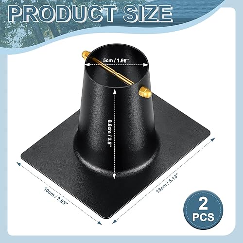 Miniatura 2 de Ripeng Paquete de 2 adaptadores de canal de cadena de lluvia, adaptador de cadena de lluvia de metal negro, accesorios de instalación de aluminio