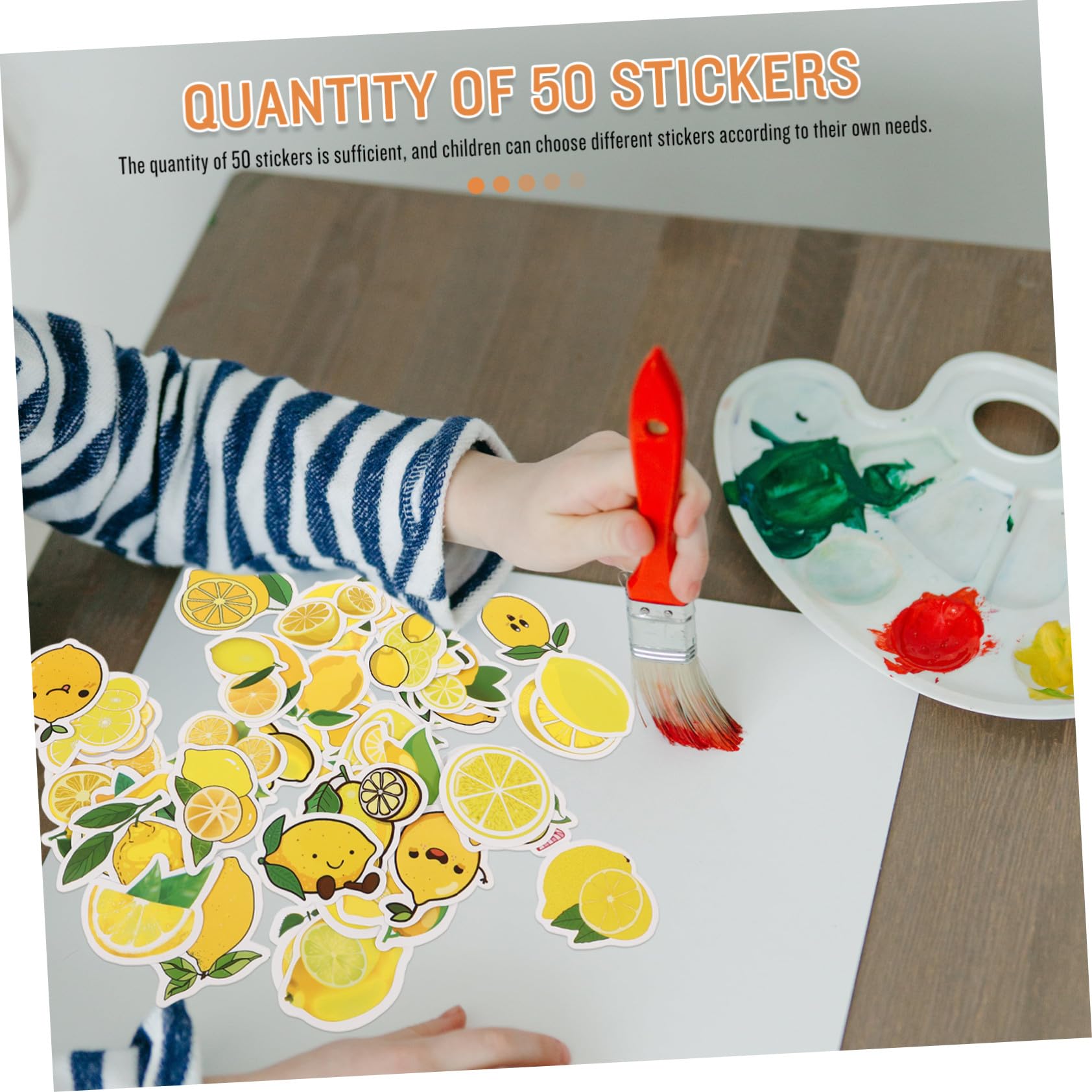 POPETPOP 50piezas Pegatinas De Limón Creativas Pegatinas Adhesivas Para Laptop Maletas Decoración Infantil Diy