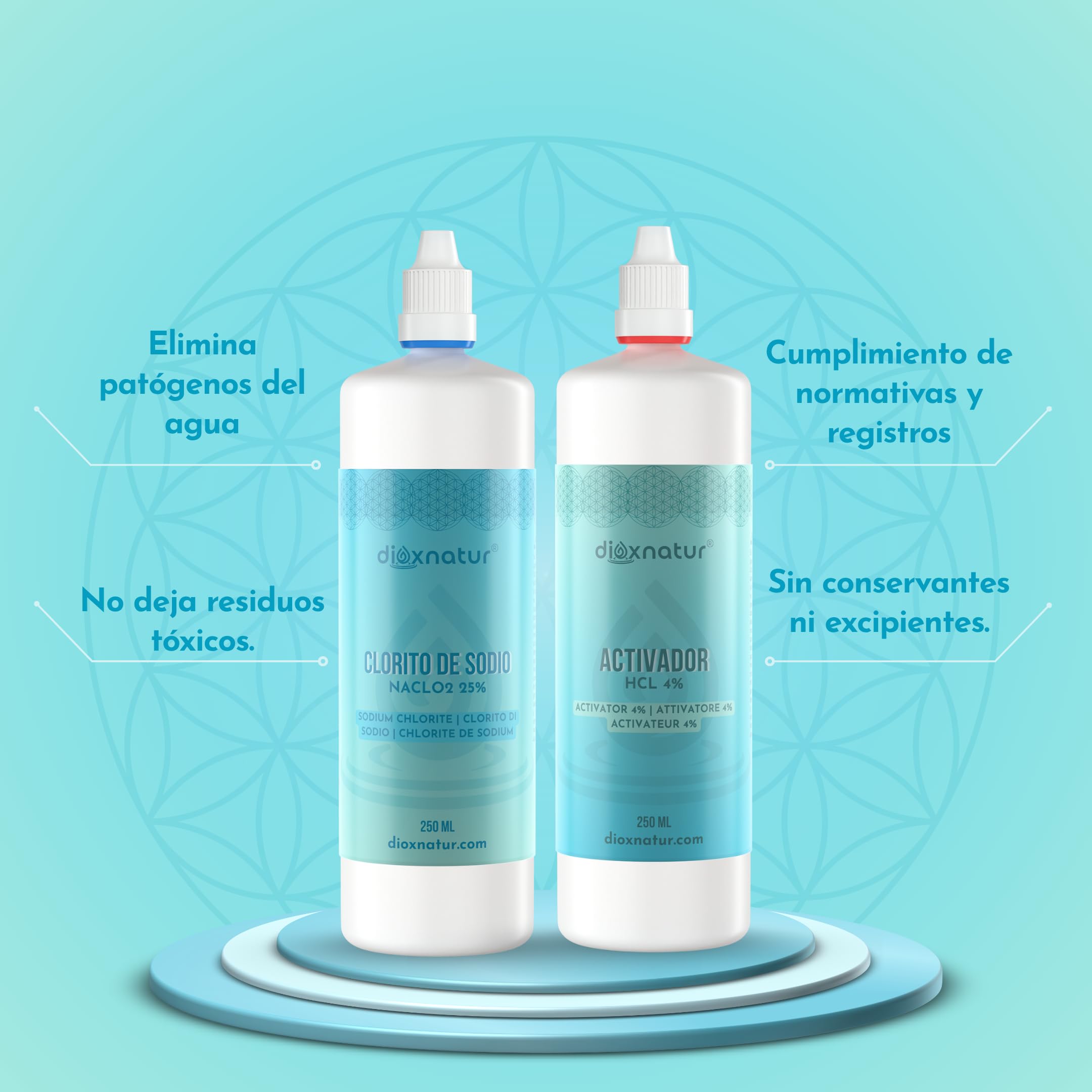 Kit de producción de dióxido de cloro 250ml - No apto para el consumo humano