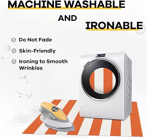 Vista 29 de KILOCOCO Alfombra de rayas beige de 2.3 x 3.6 pies para interiores y exteriores, alfombra tejida a mano de algodón lavable a rayas para puerta Rayas