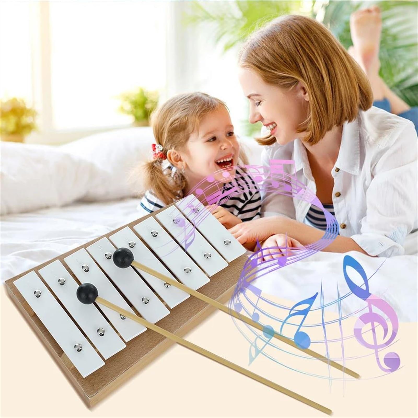 El instrumento de percusión de xilófono Glockenspiel de 8 notas para principiantes produce un tono brillante Kit De Glockenspiel Profesional