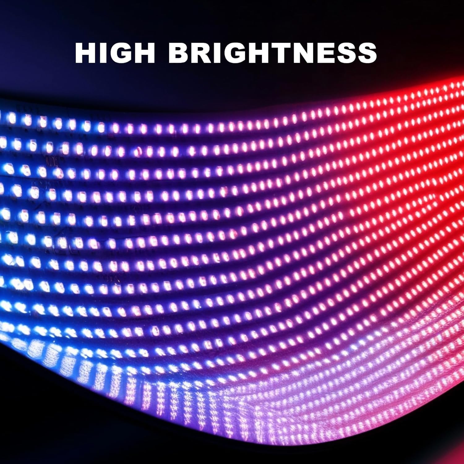 Looklight Yeux de Voiture LED Yeux pour Voiture Affichage LED Programmable Panneau Néon Personnalisé Eclairage Intérieur Bluetooth USB pour Camion, Graffiti, Application Intelligente, 59,5x12cm