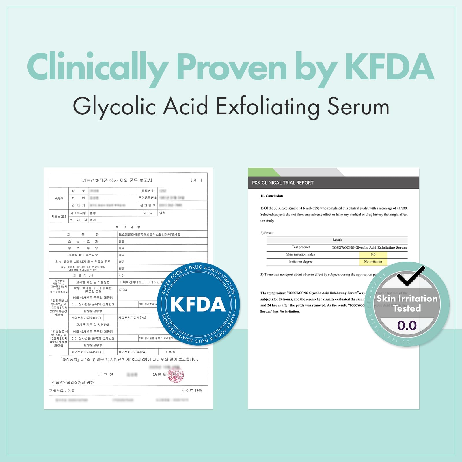 TOSOWOONG Glycolic Acid 10% Exfoliating Serum with Niacinamide