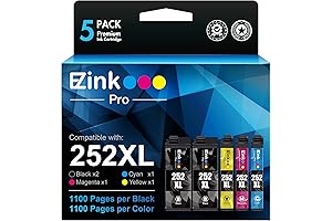 E-Z Ink Pro 252XL Remanufactured Ink Cartridges Replacement for Epson 252 T252...
