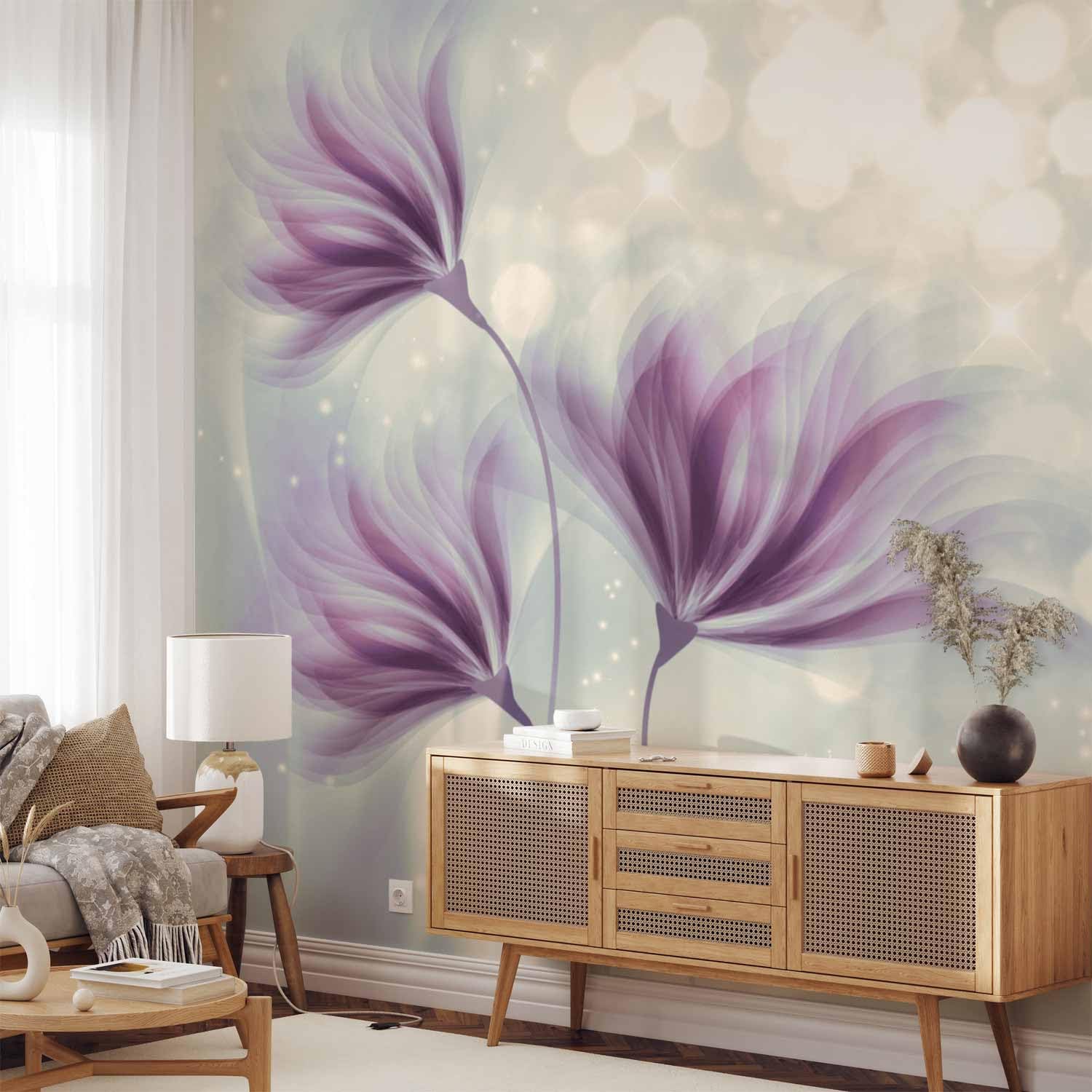 murando Fotomurales Abstracto 400x280 cm XXL Papel pintado tejido no tejido | Decoración de Pared decorativos Murales moderna Diseno Fotográfico Flores Magnolias rosa 3D