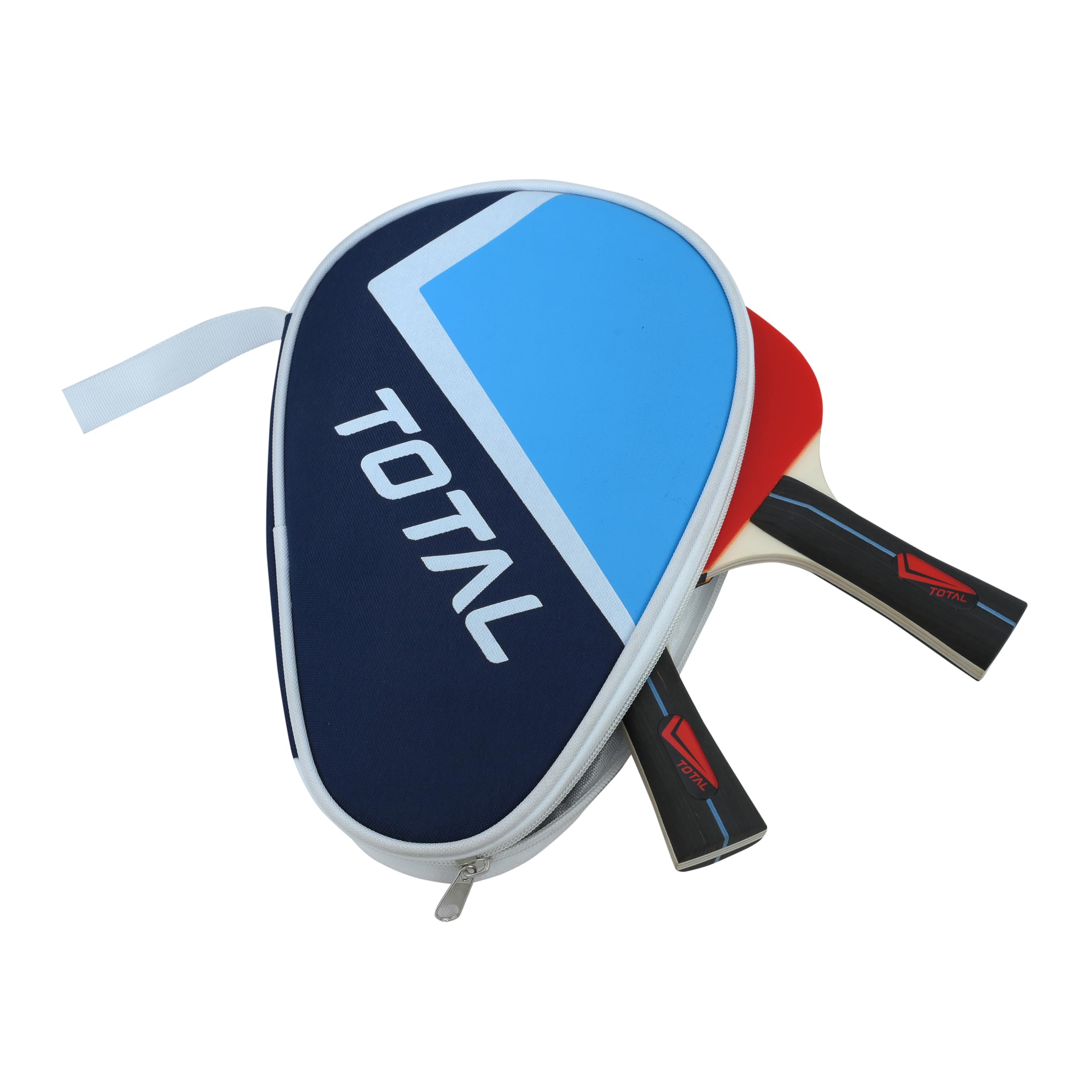 Total Table Tennis Racket Cover | T-Fiber Oval Case for 1-2 Bats | Soft, Lightweight, Zippered TT Bat Pouch for Travel & Daily Use | Durable Paddle Cover 1