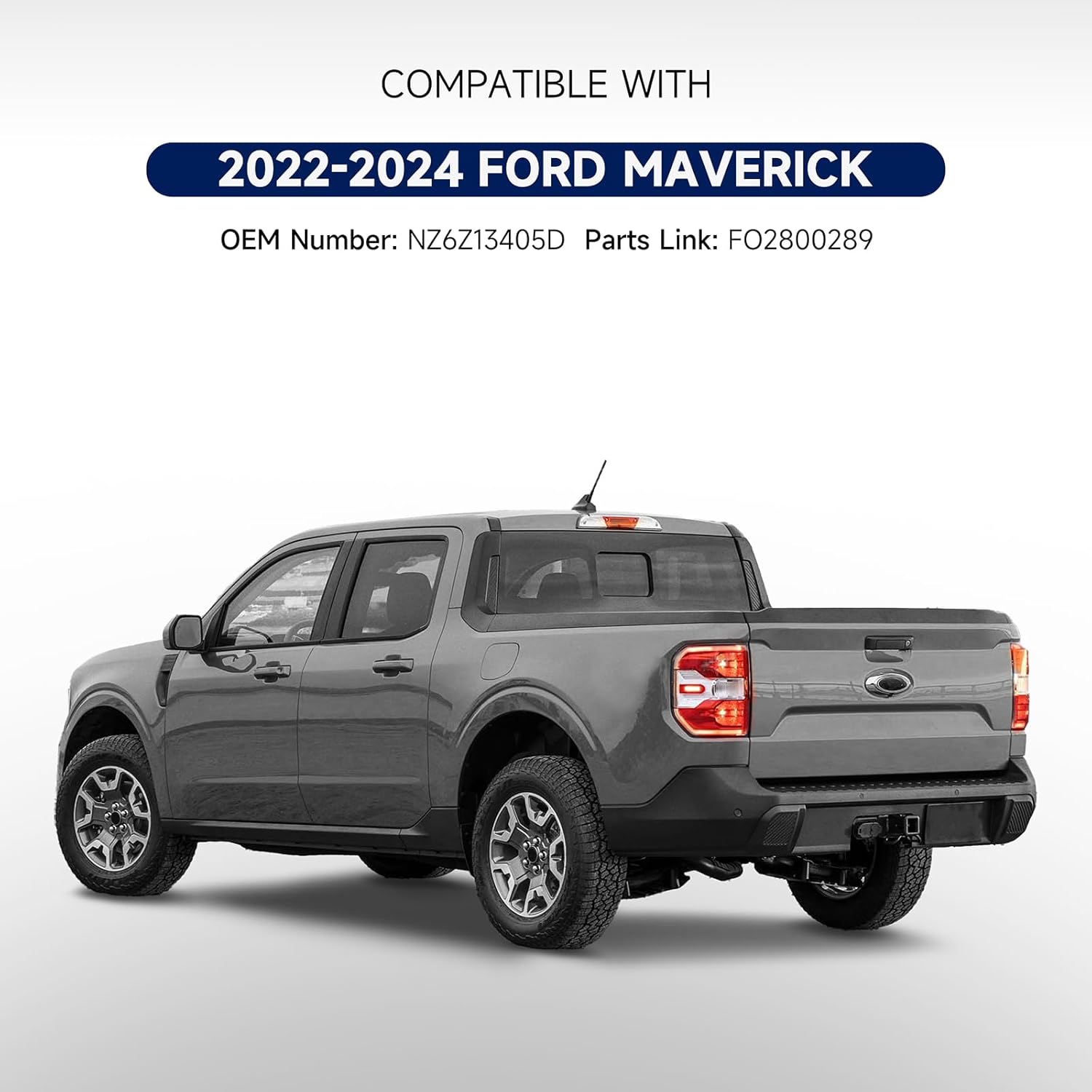 Taillights Compatible with Ford Maverick Lariat 2022 2023 2024 Tail Light LED Type Left Driver Side Replace FO2800289 NZ6Z13405D