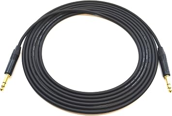 2 ft Mogami 2534 Quad Balanced Stereo Patch Cable 1/4" Neutrik TRS ST - ST