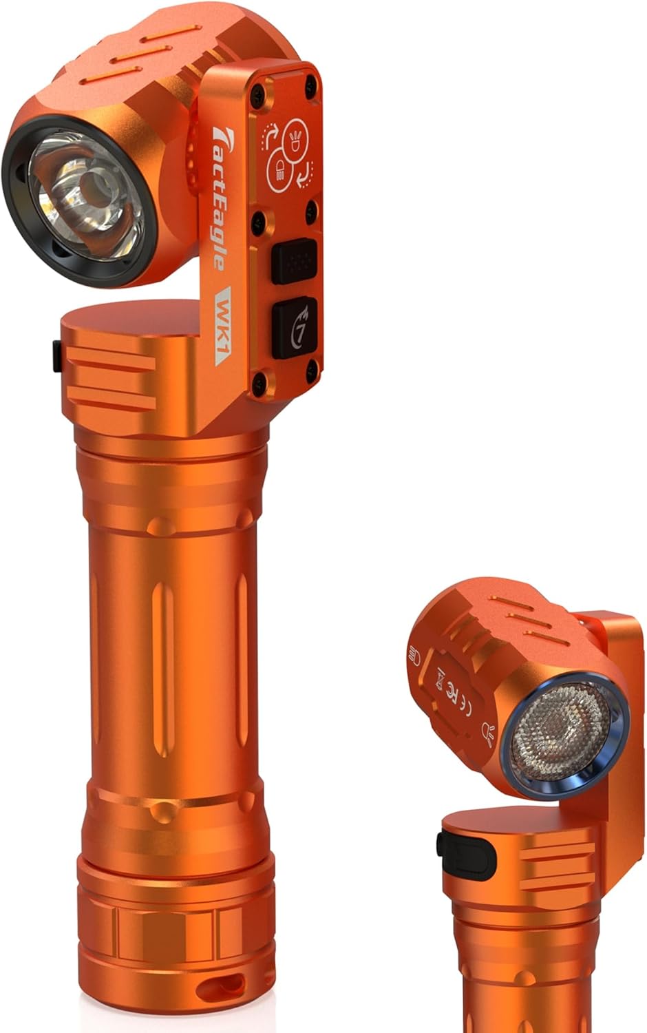 Rechargeable Flashlight High Lumens, 1400 Lumens Pocket Flashlight with 180° Rotating Head, Dual Light Sources Magnetic Flashlight for Camping, Working, Outdoor, Hiking, Emergency