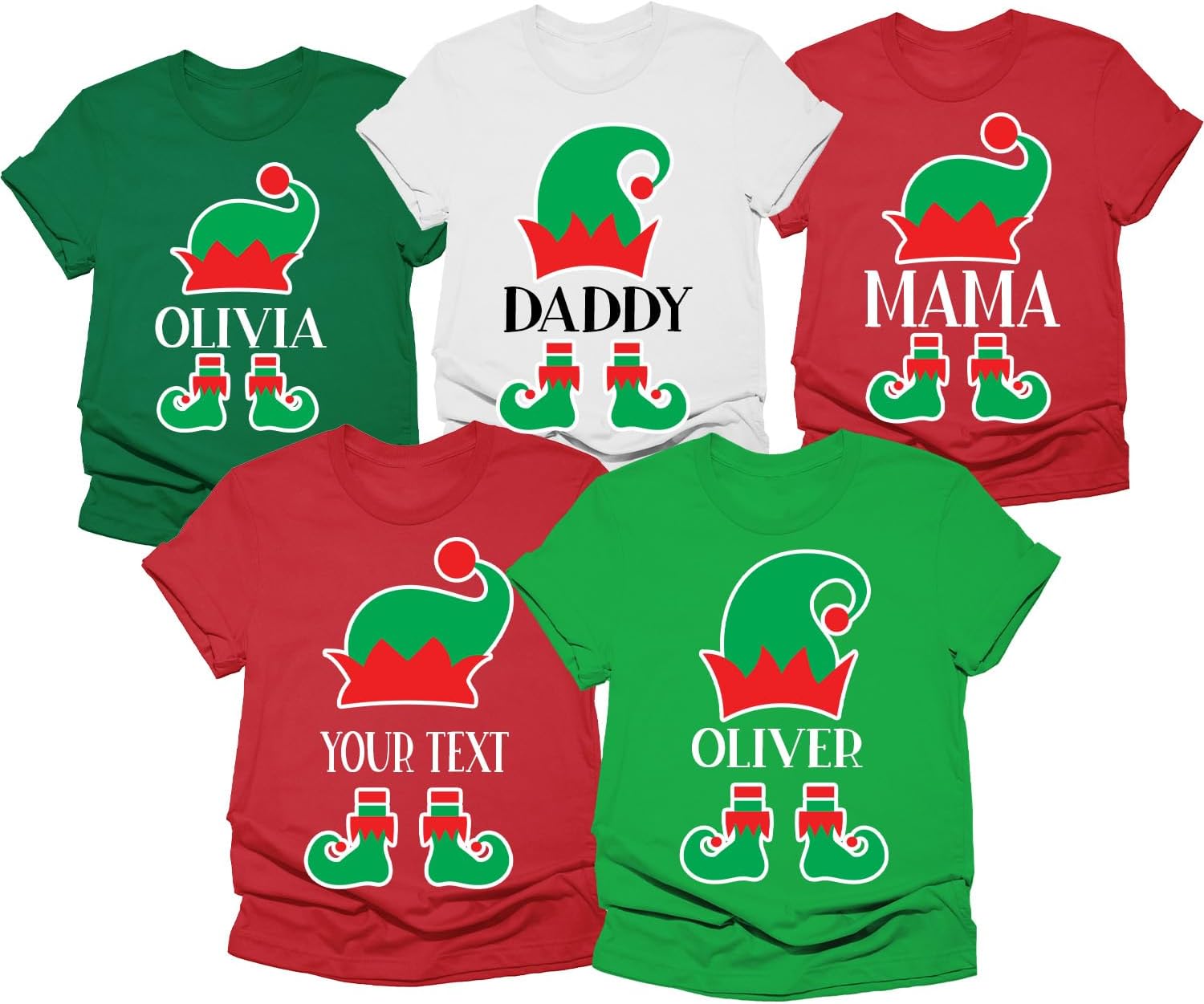 Elf Family Christmas Shirts, Family Christmas 2025 Matching Group Elf Shirt, Customize Cousins Crew Tee - Image 5