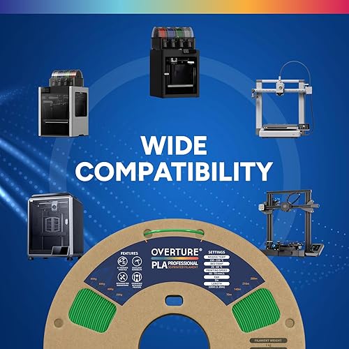 Vista 178 de OVERTURE PLA Plus (PLA+) Filament 1.75mm, Stronger & More Durable, Professional Toughness 3D Printer Filament 1kg (2.2lbs), High Precision +