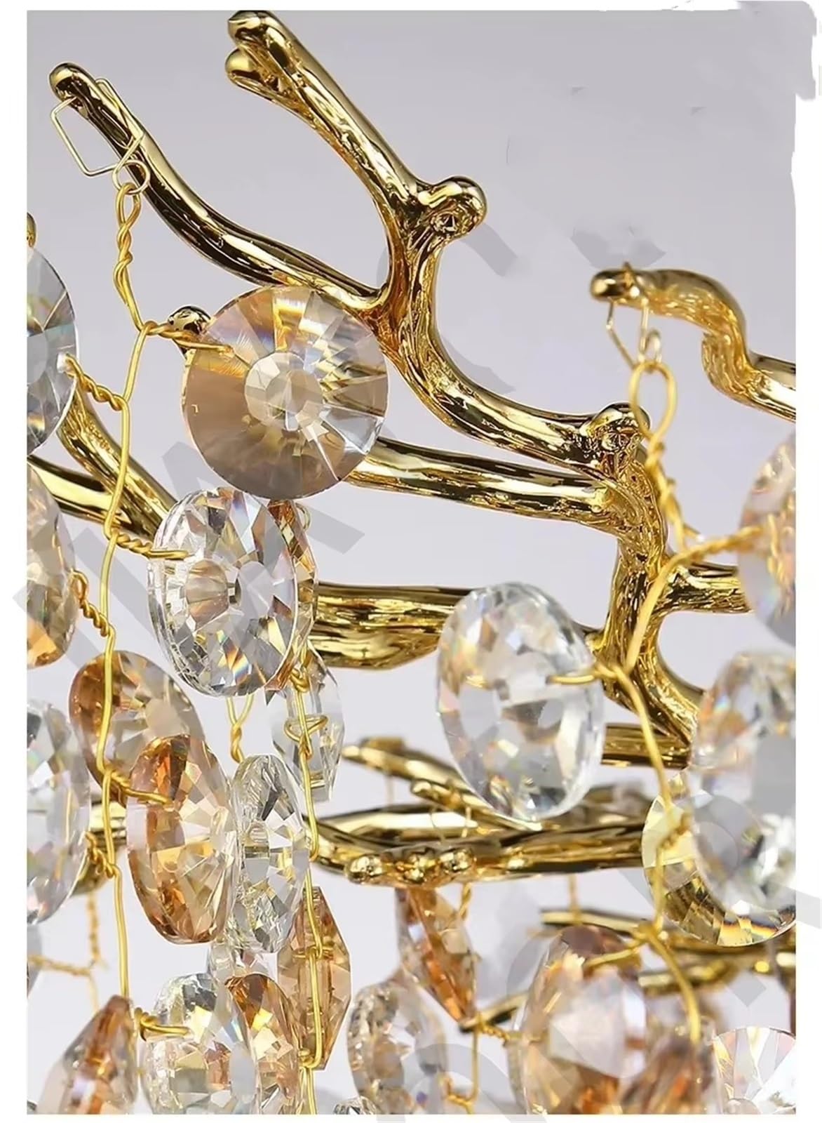 Lámpara de araña de cristal de lujo for decoración de sala de estar y comedor, lámpara de villa de arte lujoso y atmosférico, muebles