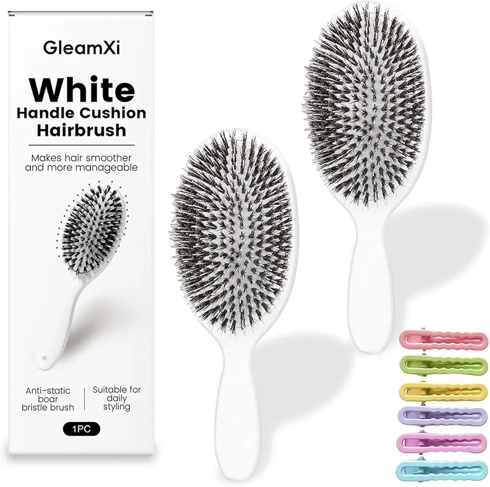 Viral World-Famous 5x Sold Out Paddle Brush, Wet Miracle Brush for Women Fine Hair, Paddle Brush for Thick Hair-Smoother, Stronger, Shinier Hair, Anti-Static, Lightweight, and Ergonomic Design (W*2)