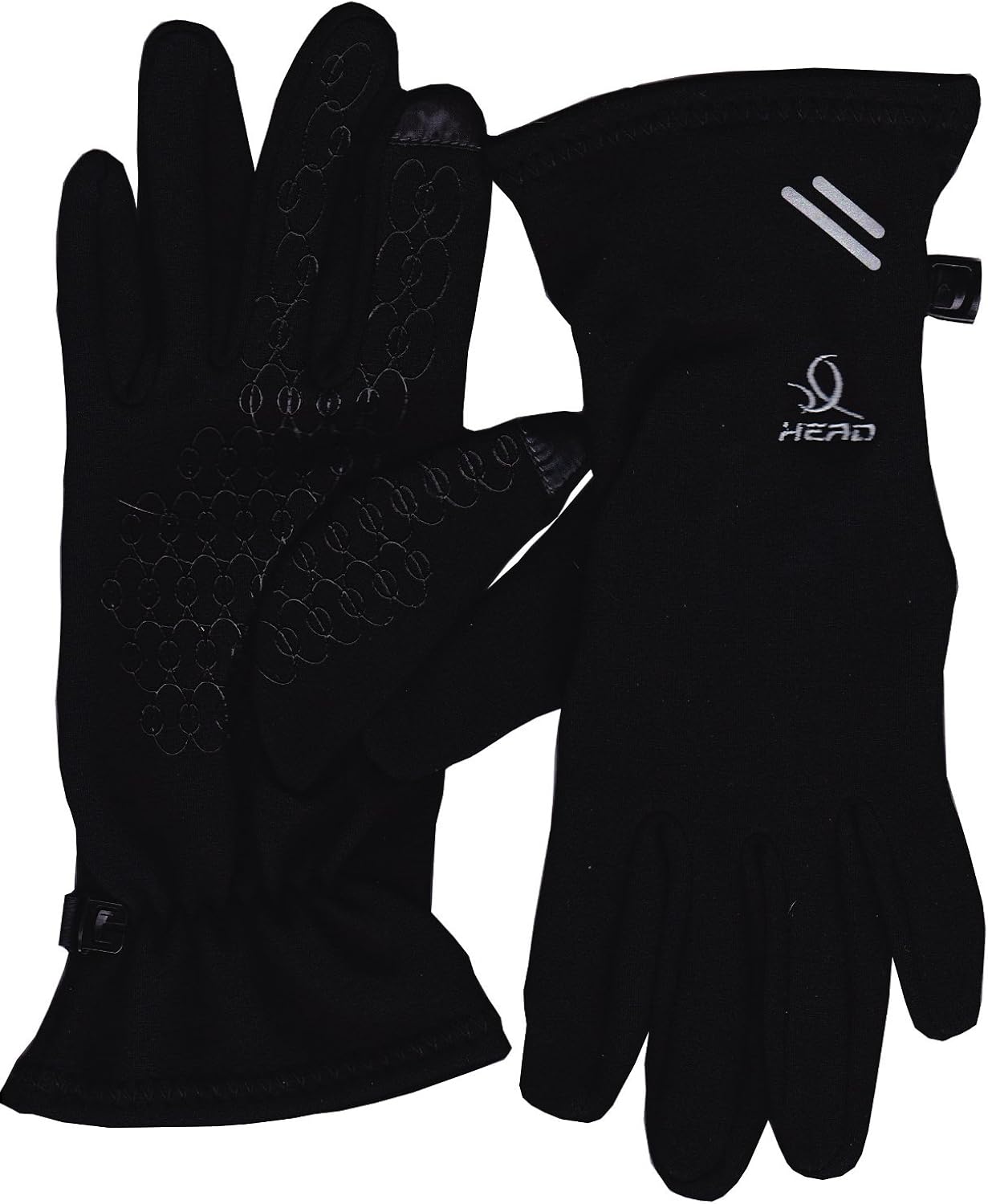 Ladies Running Gloves with Sensatec by Head, Black/Silver