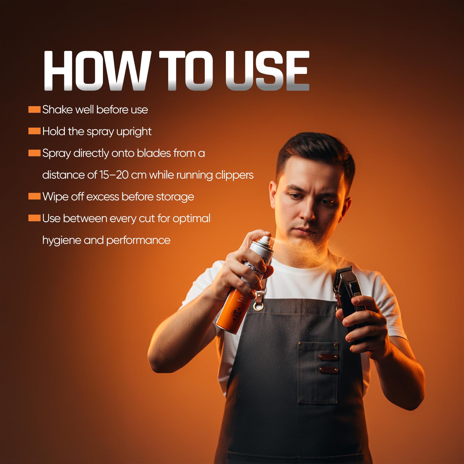 Totex Clipper Spray 400 ml – 5 w 1 Lubricates, Cleans, Disinfects, Cools & Anti Rust | Disinfectant Spray do strzyżenia włosów, trymerów, golarek elektrycznych