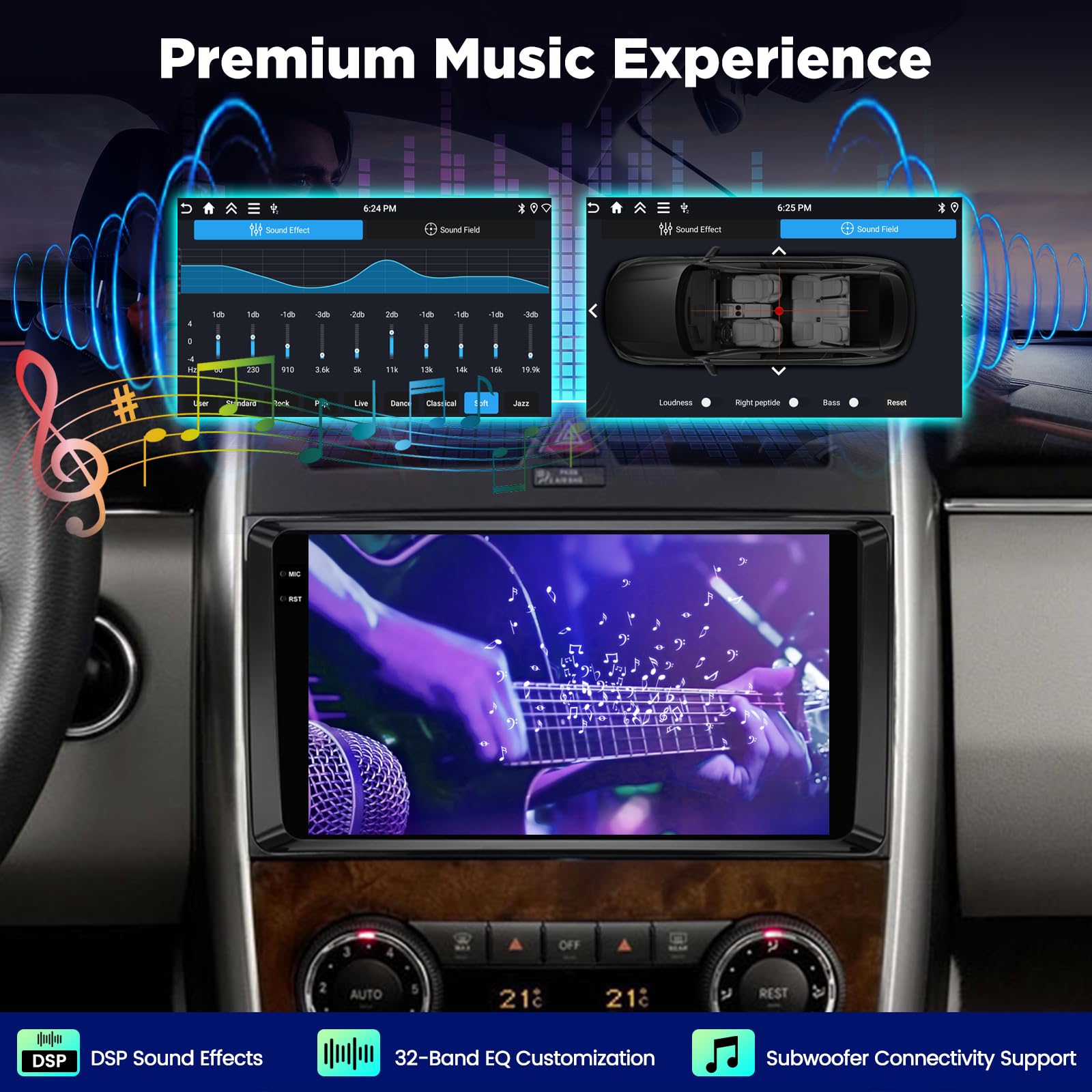 4+128GB Autoradio Android per Mercedes Benz Classe A/B/V & Sprinter Vito Viano, CarPlay Android Auto wireless, Navigazione GPS WiFi Bluetooth USB Touchscreen Radio + Telecamera Posteriore