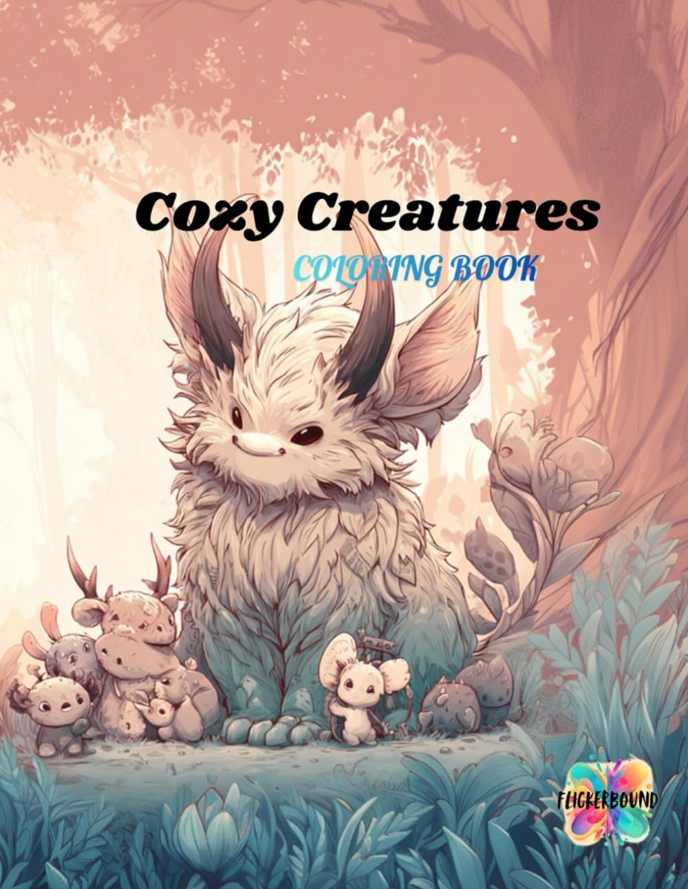 Cozy Fantasy Creatures Coloring Book: 50 Relaxing Coloring Pages with Cute, Original Characters for Calm Creative Play