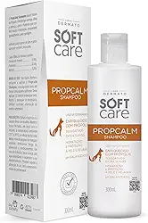 Propcalm Shampoo 300mL - Shampoo para higienizar a pele e a pelagam de cães e gatos com peles sensíveis, ressecadas ou sensibilizadas por patógenos - Enriquecido com própolis -Extrato de Própolis protege contra agentes externos e o Mentol proporciona alívio e prolonga a sensação refrescante do banho