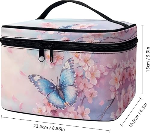 Vista 122 de doginthehole Bolsa de maquillaje, bolsa de cosméticos de viaje, bolsa de aseo portátil grande, organizador de accesorios para mujeres y niñas