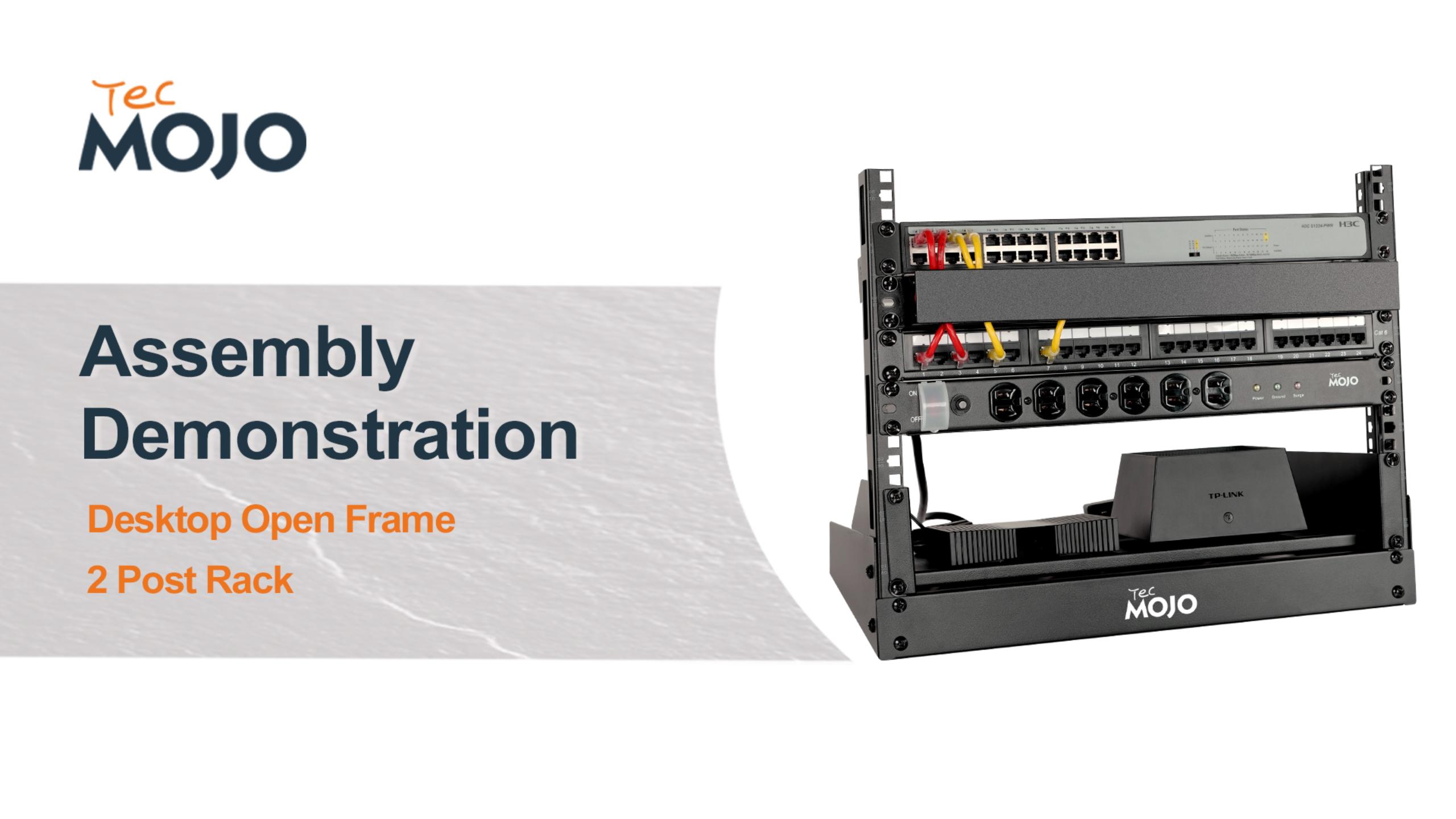 Amazon.com: Tecmojo 2 Post 8U Desktop Server Rack Small Open Frame