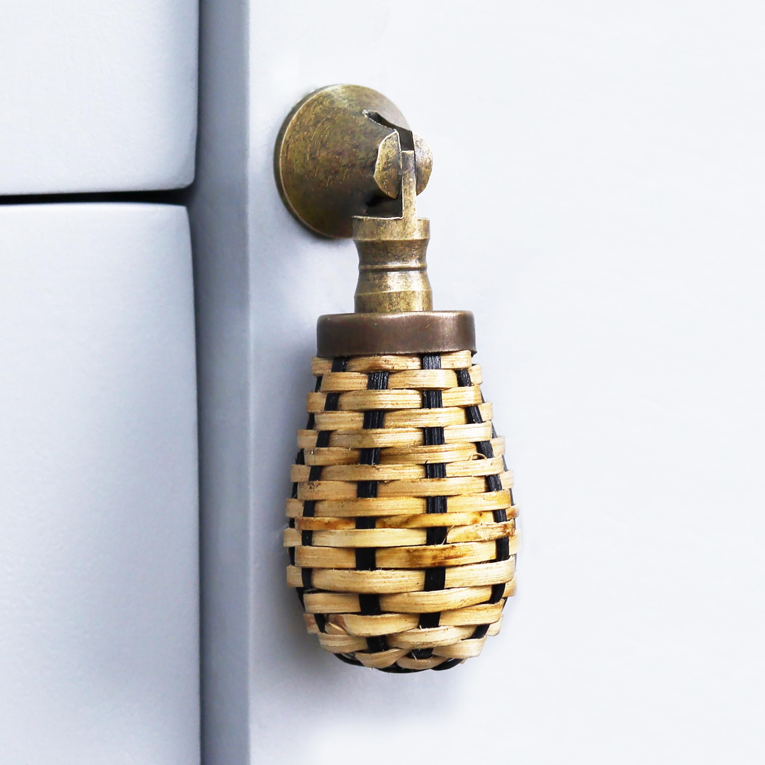 IndianShelf 18 Pieces Wood Boho Drawer Pulls Unique Rattan Drop Cabinet Knobs Decorative Wicker Drawer Knobs Dresser Knobs Handles (B0D4QK6WNN) Amazon Price History, Amazon Price Tracker