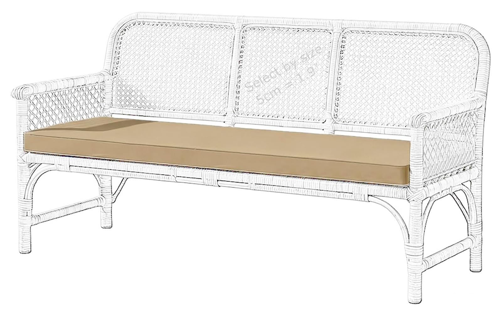 Iliemao Khaki Outdoor Bench Cushion Waterproof 80% 48X18 54X18 48 X 16 44 X 18 48X20 40X18 36X14 60 Inch With Filling, Comfortable Cushion For Patio Porch Swing Garden Furniture(,120X50 Cm 47X20 In)