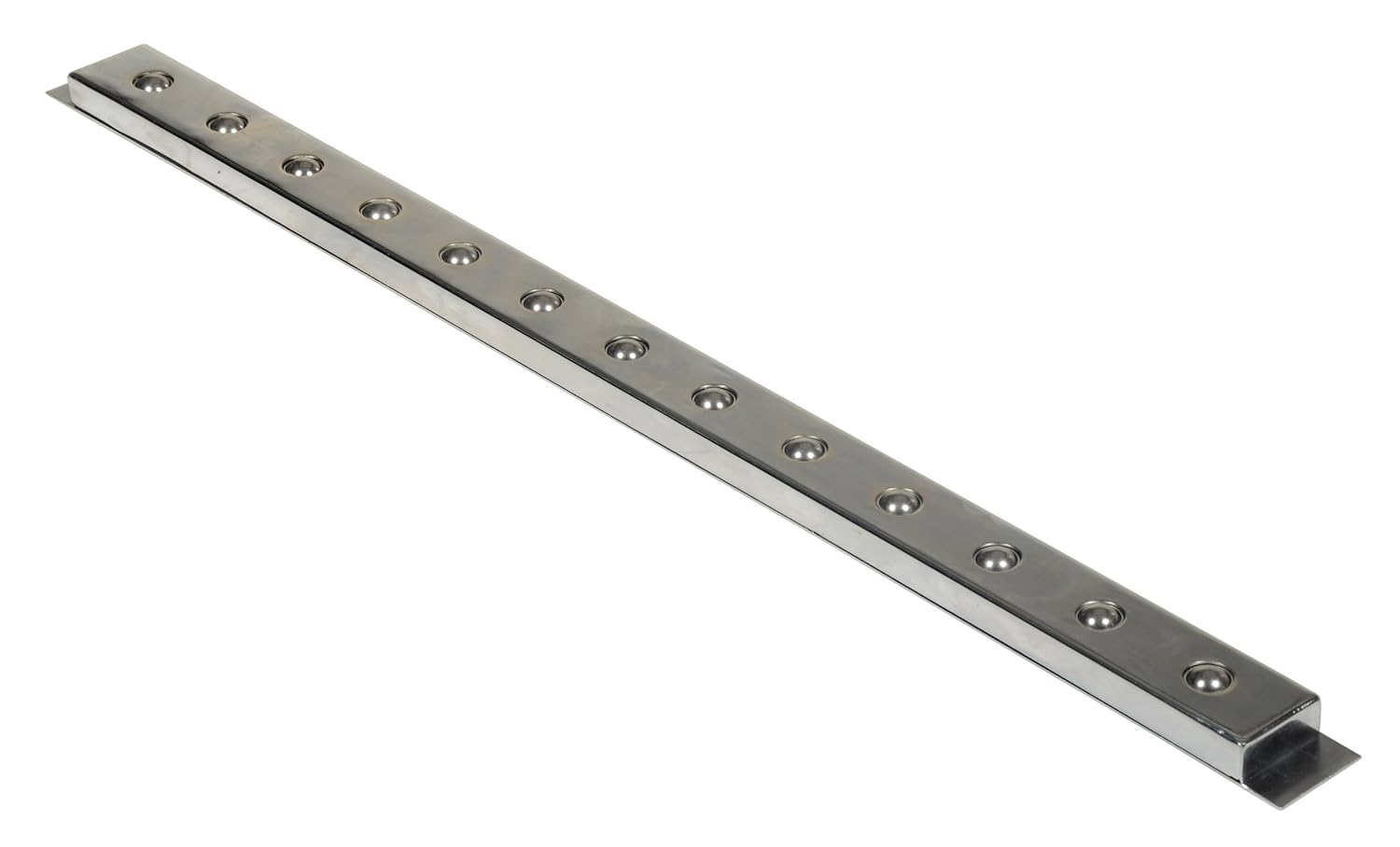Vestil BALL-S40 Steel Ball Transfer Strip 40 In. x 2-3/4 In. 75 Lb. Capacity Silver