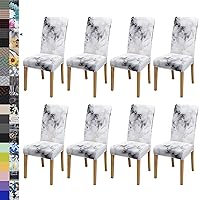 Vista 43 de Fundas para sillas de comedor, juego de 2 fundas para sillas de comedor o cocina, lavables, protectoras, para sillas Parsons, para el hogar, Beige