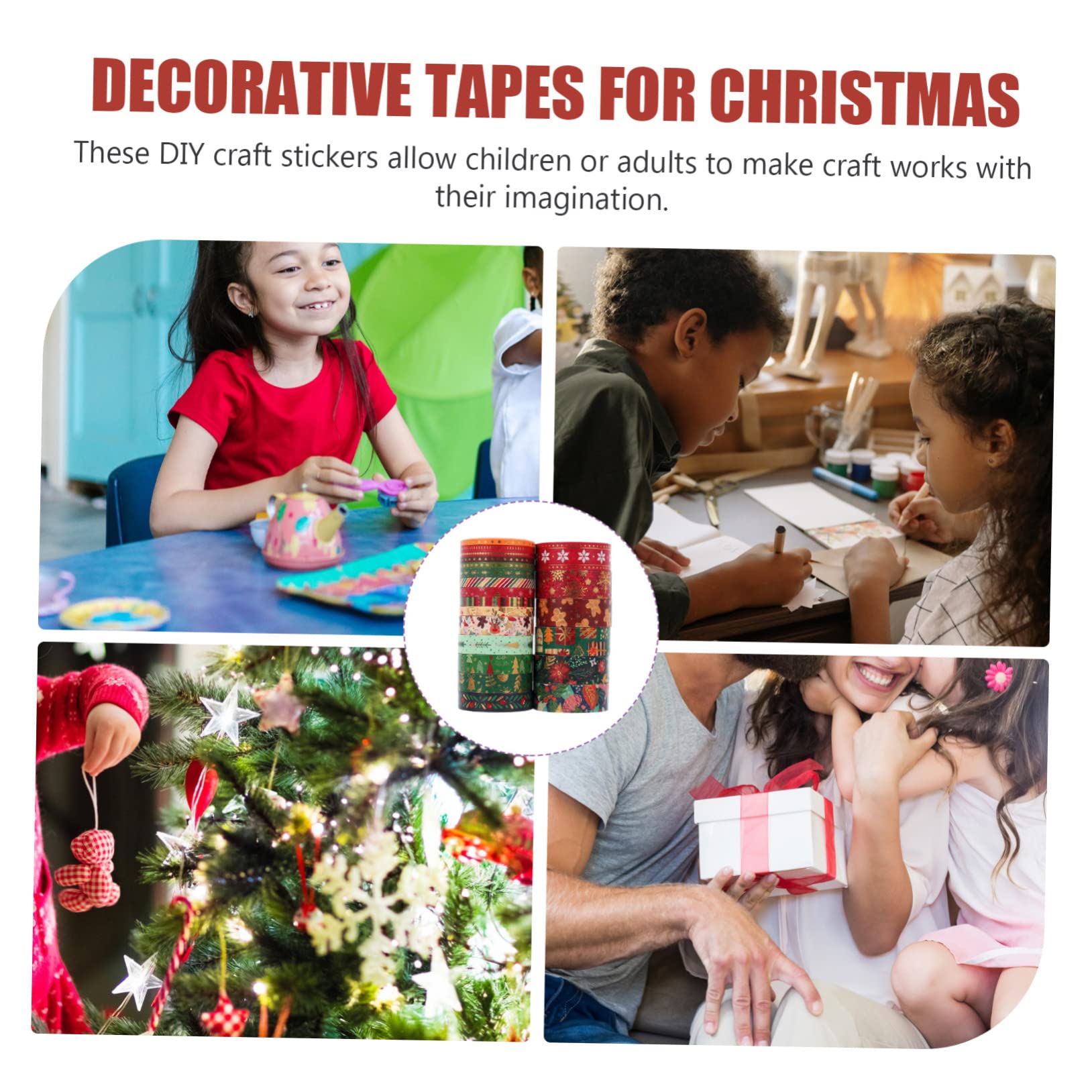 Operitacx 3 Series Cinta Washi Navideña Cinta Decorativa Para Manualidades Cinta De Manualidades Navideñas Decorativo Cintas Decorativas Cinta De Envolver Pegatinas Papel Japones 21 Rollos*3