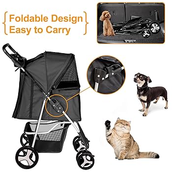 Display4top Wózek podróżny dla zwierząt domowych, dla psa