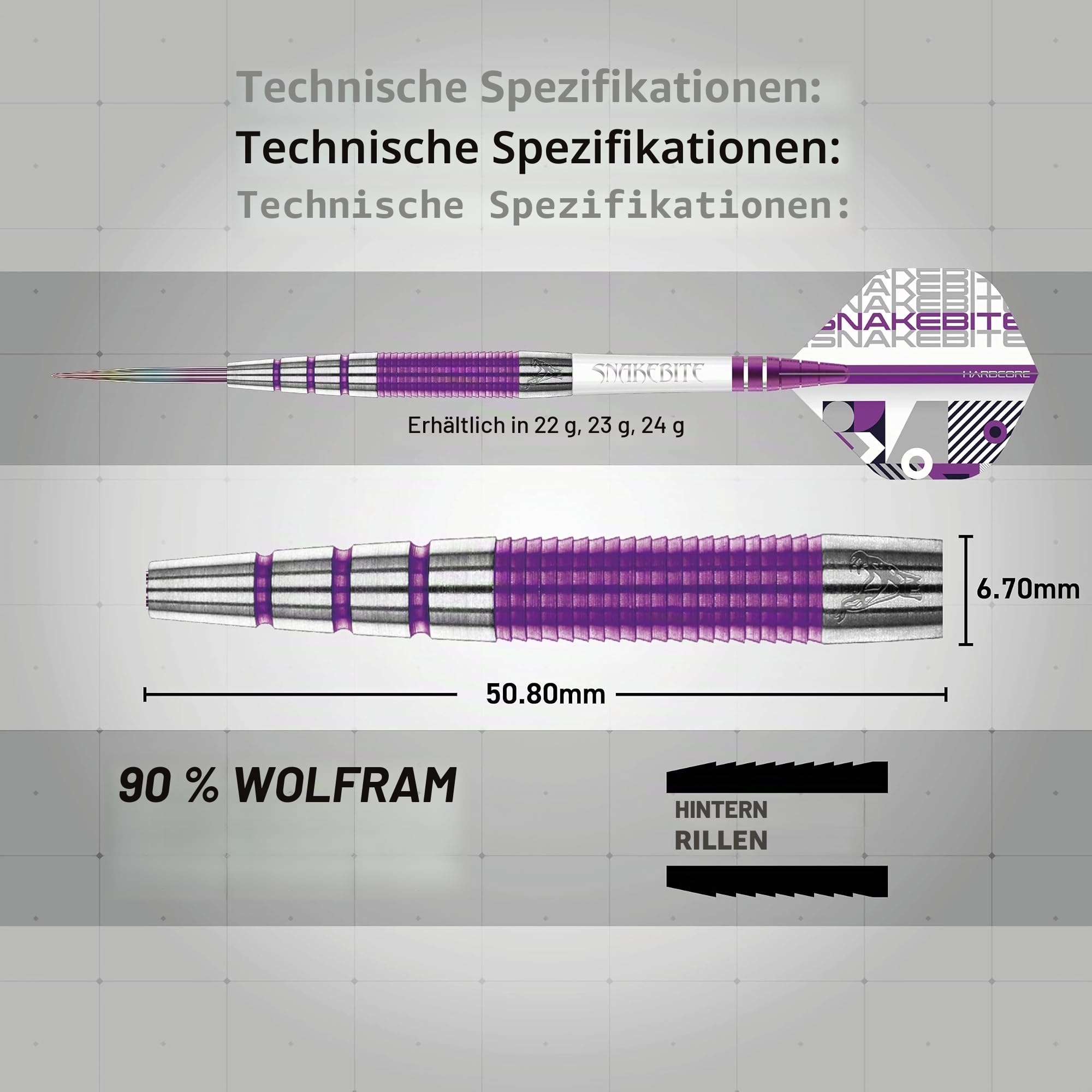 RED DRAGON Dartpfeile – Professioneller Spieler – Peter Wright- Medusa 22g oder 23g Steeldarts - 90% Wolfram Stahlspitze Dart-Set mit Dart Flüge und Dartschäfte