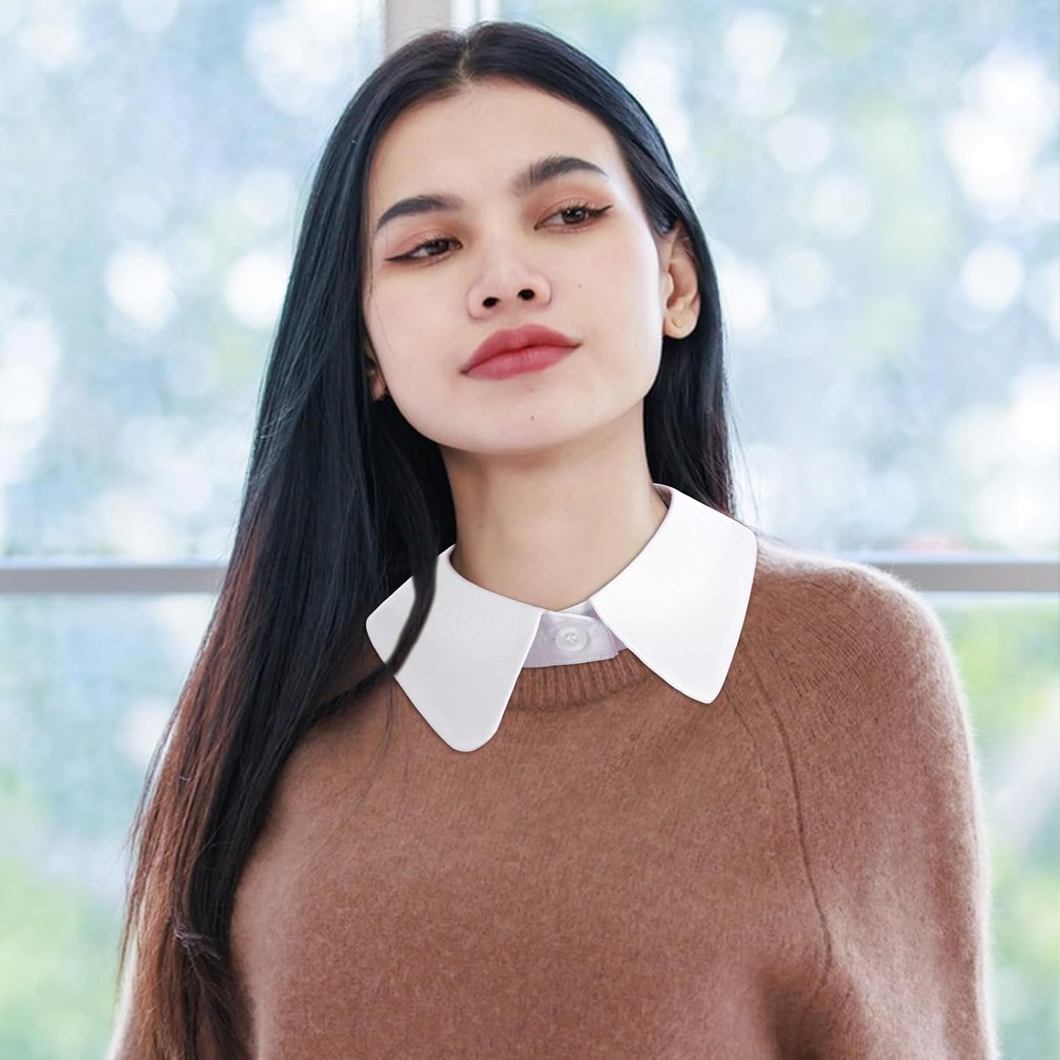 3 PCS Collars for Women, Fake Collar And Fake Cuffs, Detachable Dickey Collar for Women (White) - Image 3