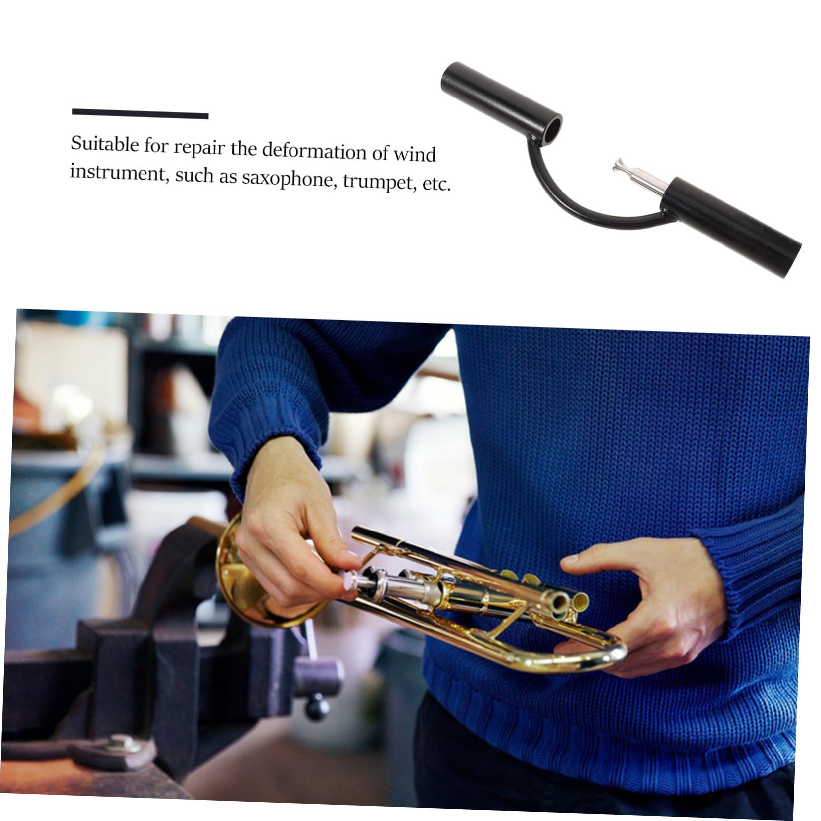 Toddmomy Herramienta de Rueda de Prensa de Metal Rueda de Reparación de Deformaciones para Instrumentos de Viento Accesorio para Reparación de Instrumentos de Viento Uso Taller