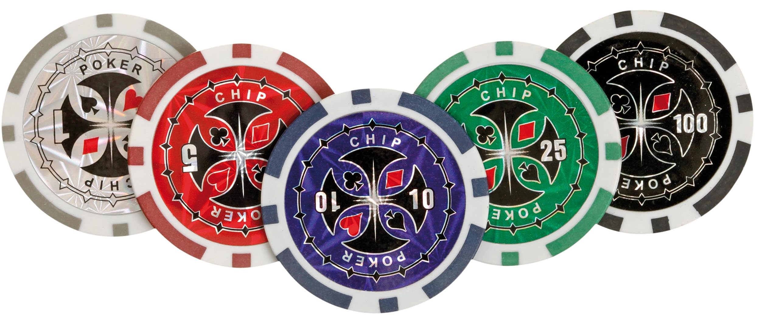 Philos 3757 - Pokerkoffer, Aluminiumkoffer, 300 Casino-Pokerchips (11,5g)