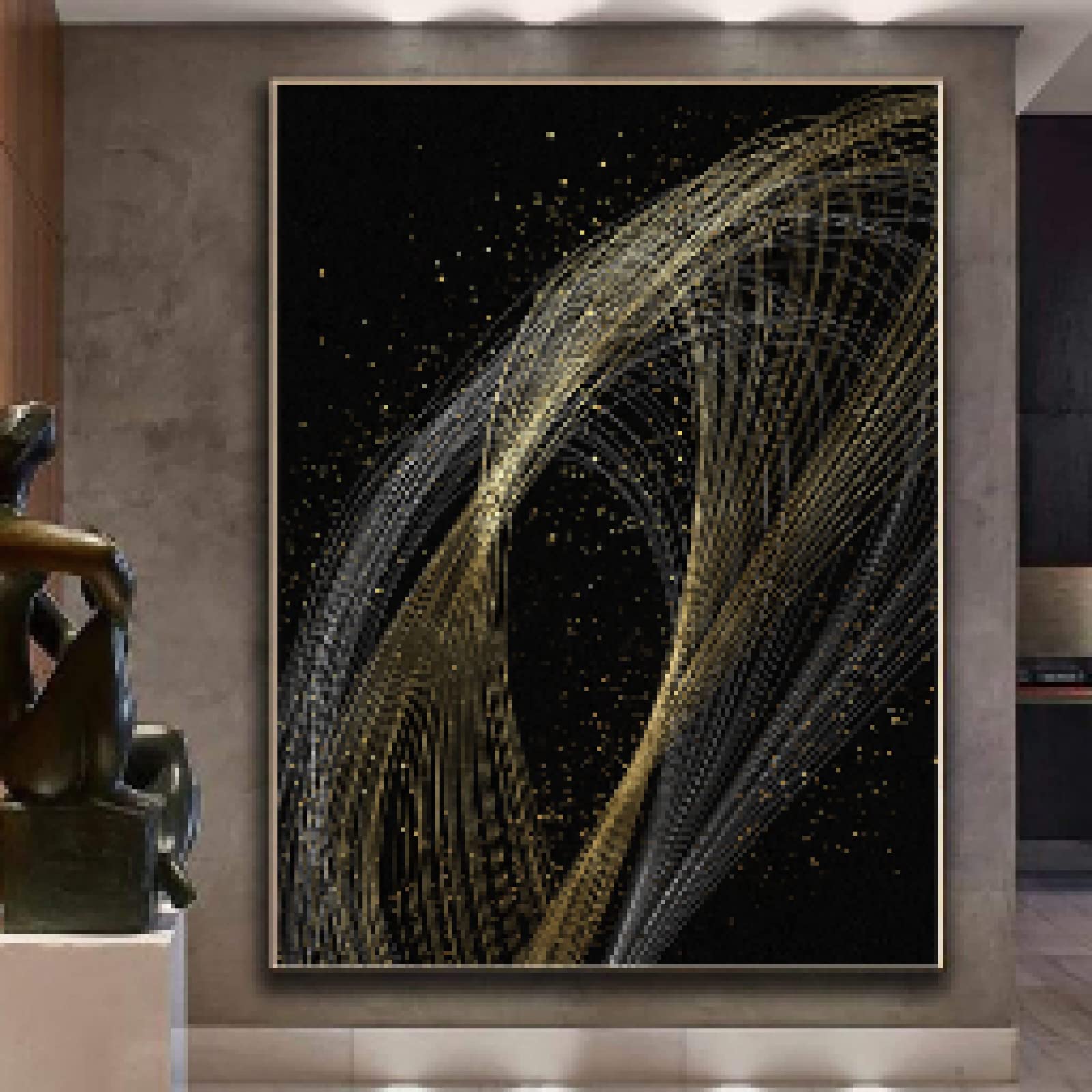 Décoration murale salon tableau abstrait 80x100cm sans cadre - 8