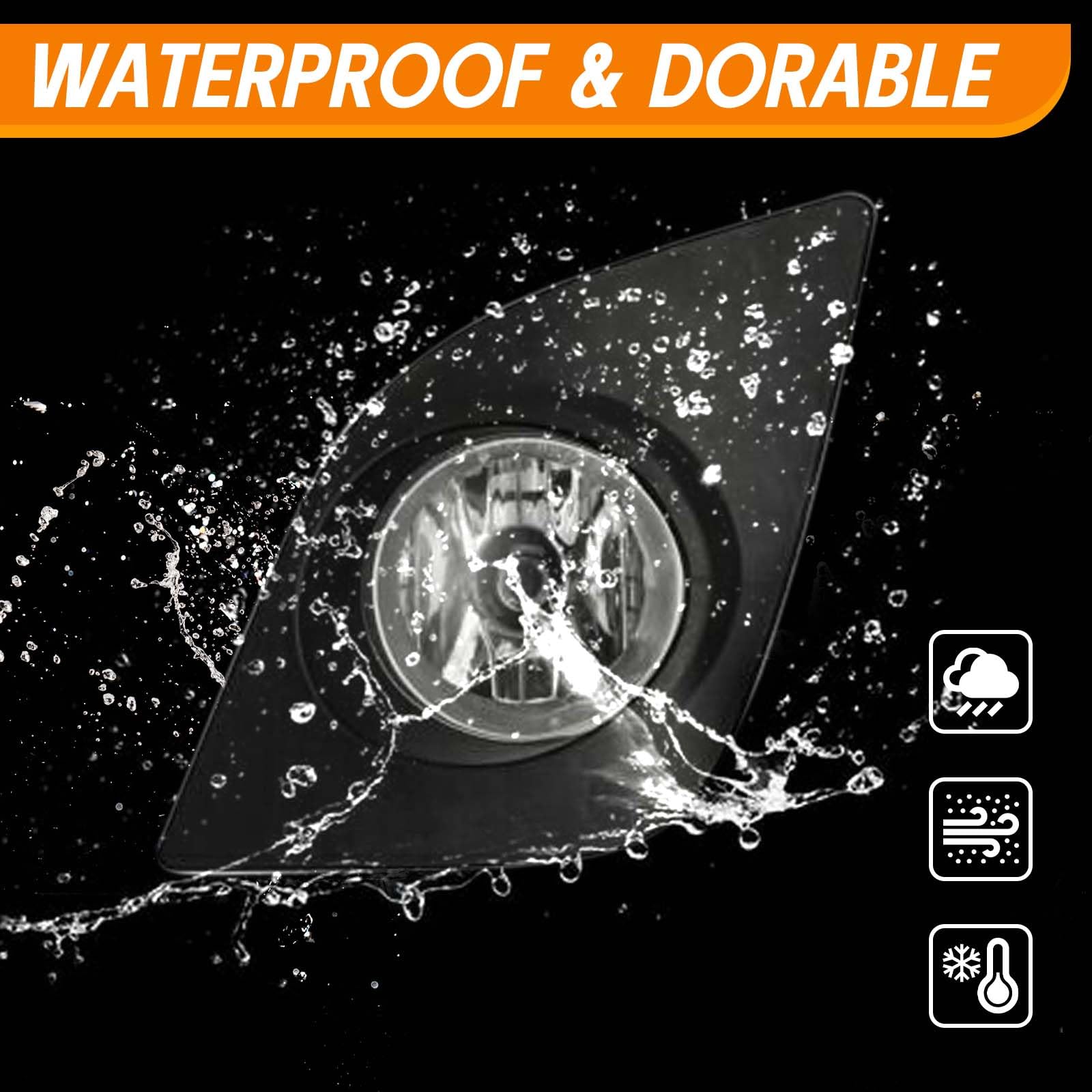 YLT AUTO Fit 2014 2015 2016 For Toyota Corolla L LE Front Bumper Running Fog Light Replacement Kit Clear Lens with Pair of Bulbs and Switch Wiring (Driver Side and Passenger Side)