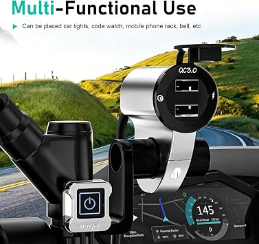 1 PC Motorcycle Conversion Bracket, Aluminum Alloy Motorcycle Mirror Mount Extension Bar, Stable Durable Handlebar Extender Bracket, Universal for ATV Scooter (Black)
