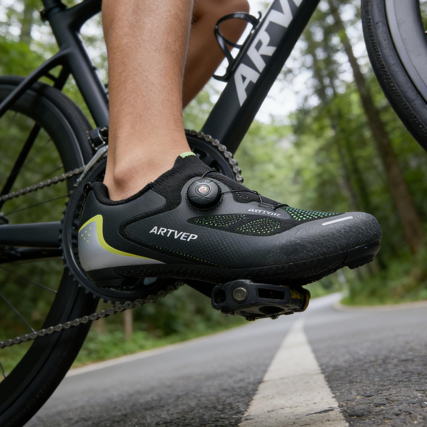 Scarp da Ciclismo Leggere Uomo Scarpe Bicicletta Strada Donna compatibili KEO Pedale Unisex Scarpe Bicicletta Ventilate Compatibile Installazione SPDSL & Peloton Bike Cleats